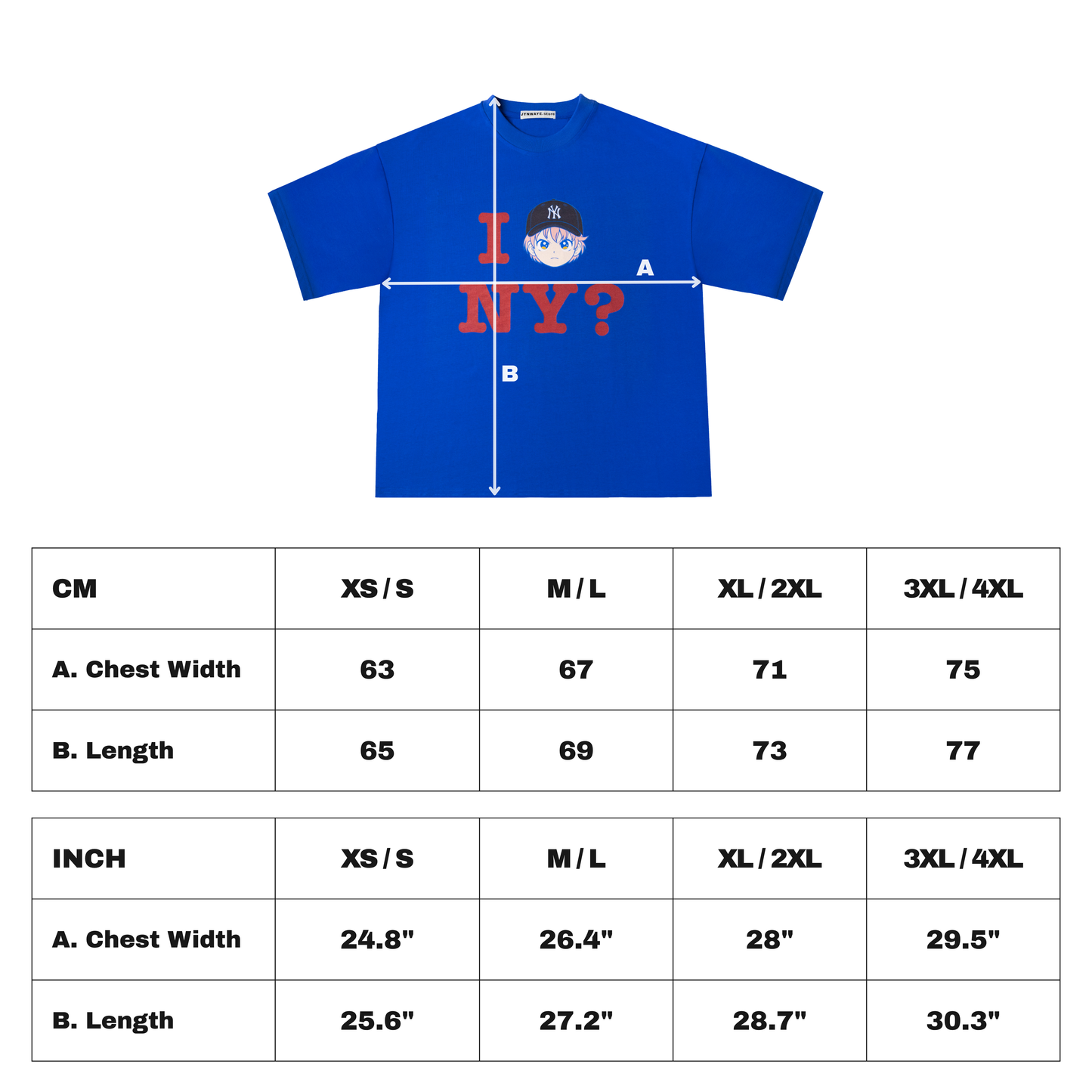 NY? Tee - Cobalt