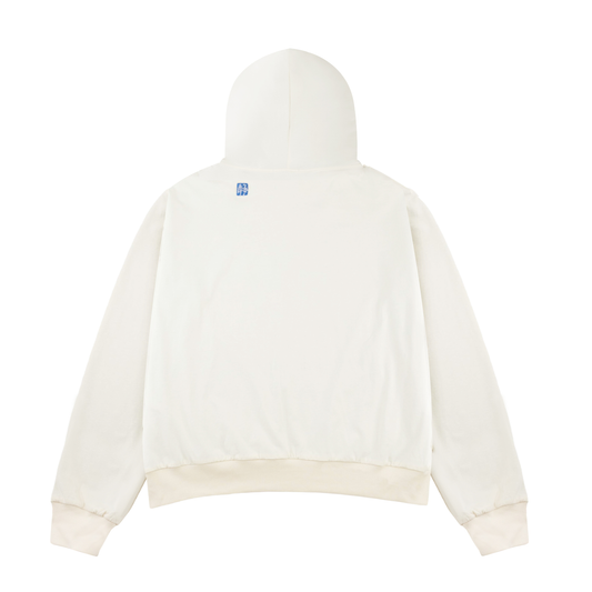 Cocoon Hoodie - Ivory / Cobalt