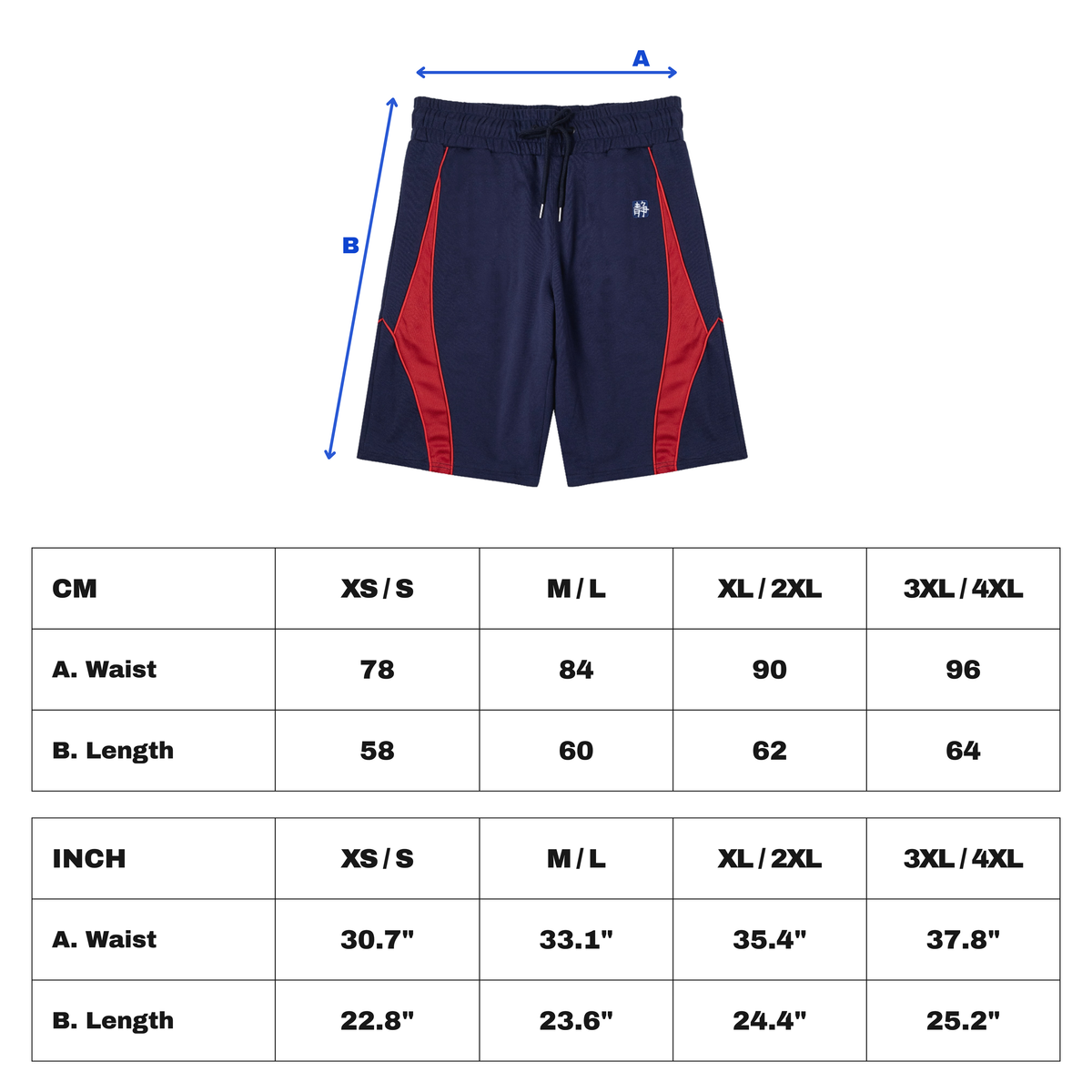 Midnight Shorts - Navy / Red