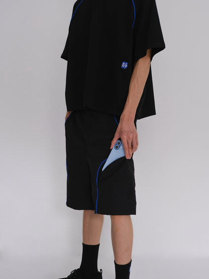 Transit Shorts -  Black / Cobalt