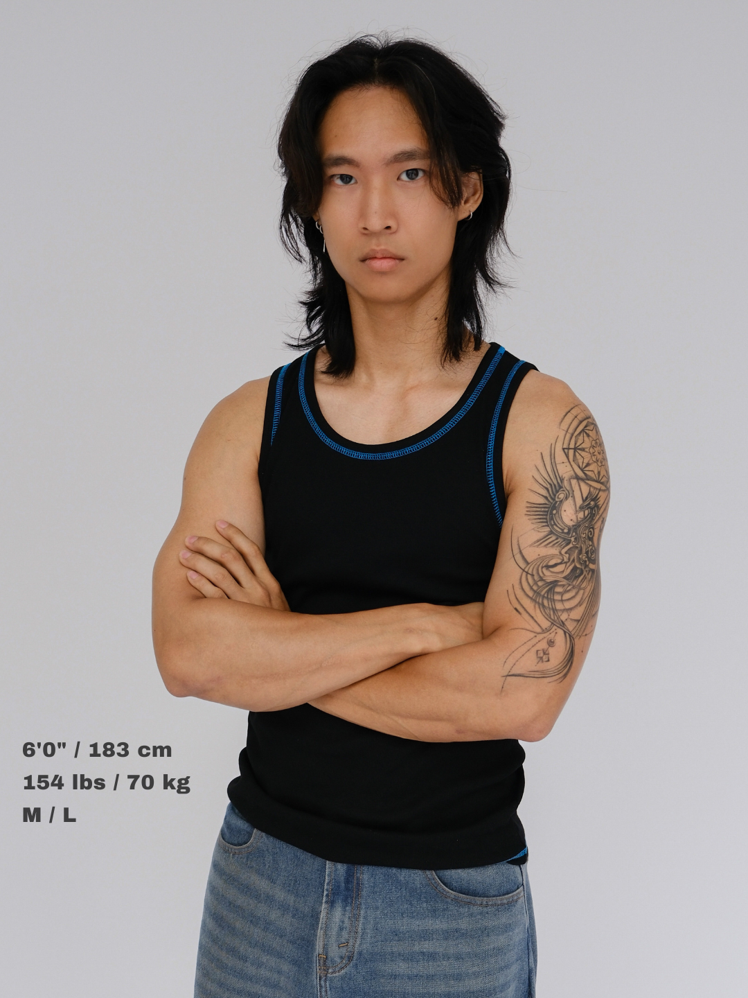 (2) Cloud Rib Tank (2-Pack) - Black / White