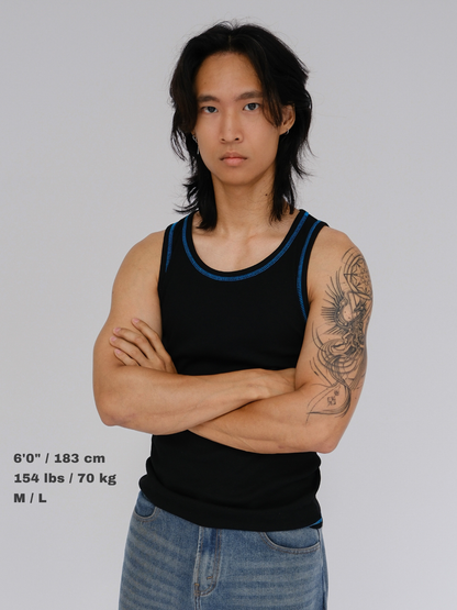 (2) Cloud Rib Tank (2-Pack) - Black / White