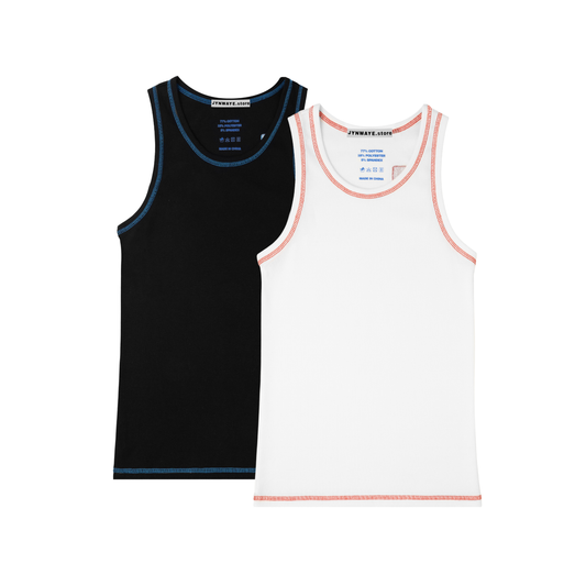 Cloud Rib Tank (2-Pack) - Black / White