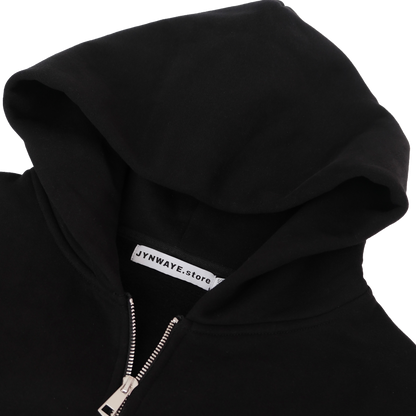 Zip-Zip Hoodie - Black / Sage