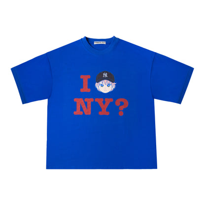 NY? Tee - Cobalt