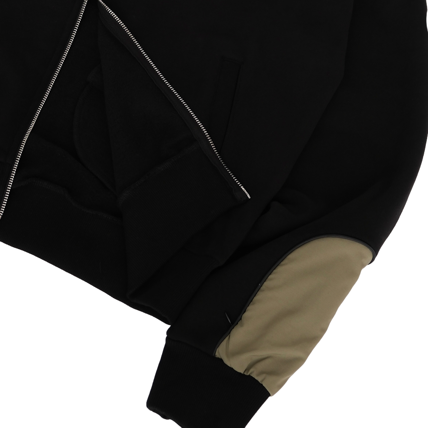 Zip-Zip Hoodie - Black / Sage