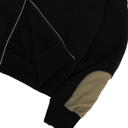 Zip-Zip Hoodie - Black / Sage