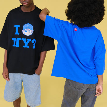 NY? Tee - Cobalt