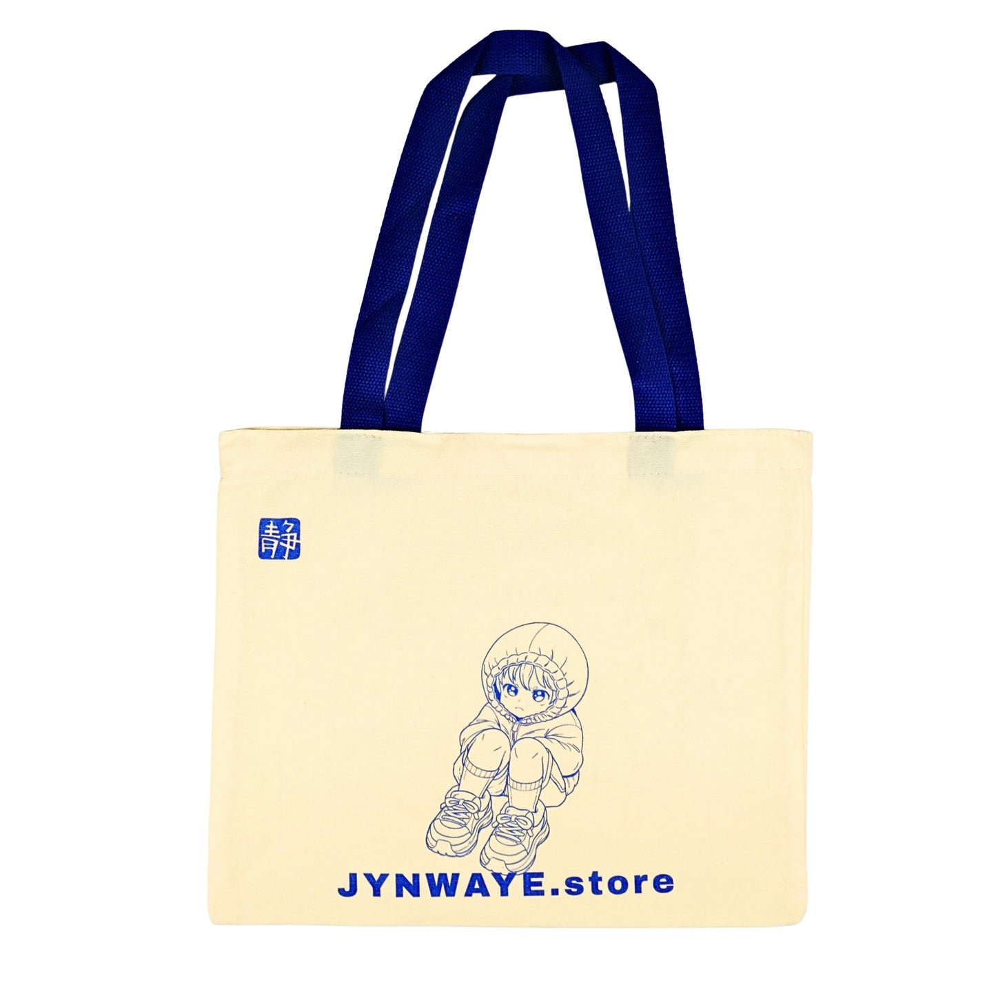 NYC Pop-Up Tote - Cream / Cobalt