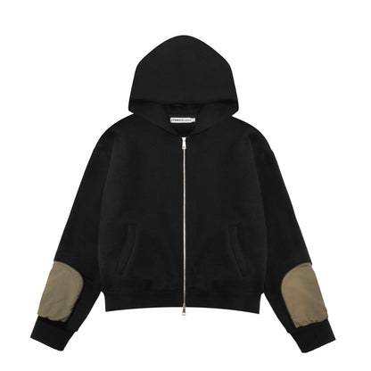 Zip-Zip Hoodie - Black / Sage
