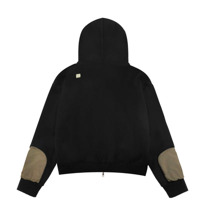 Zip-Zip Hoodie - Black / Sage
