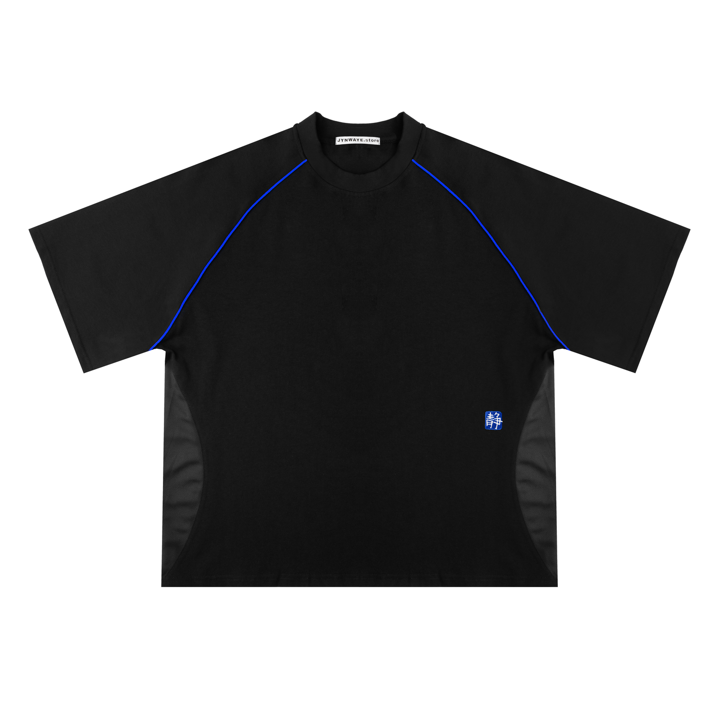 Transit Tee - Black / Cobalt