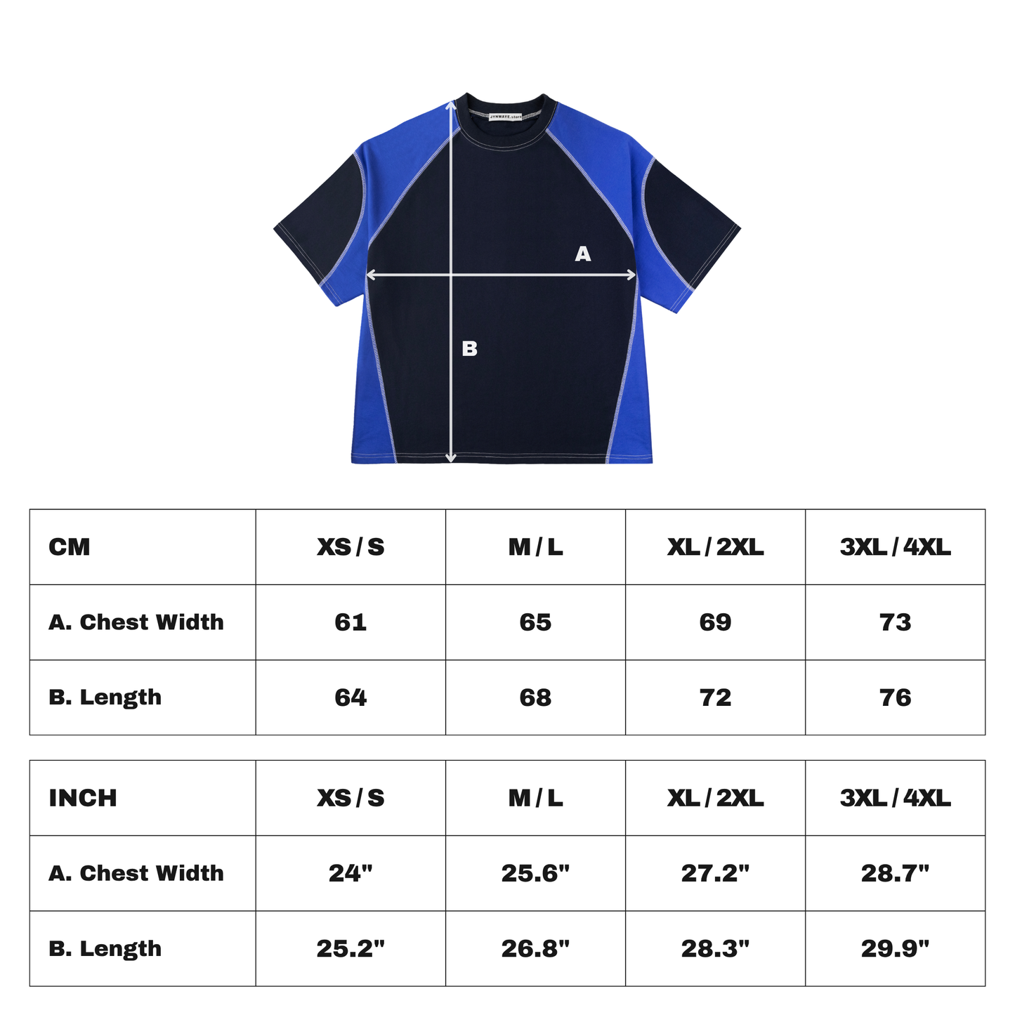 Arc Tee - Navy / Cobalt