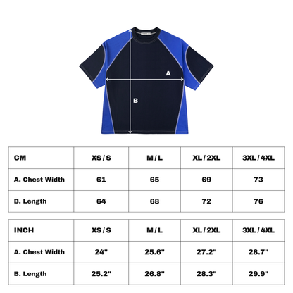 Arc Tee - Navy / Cobalt