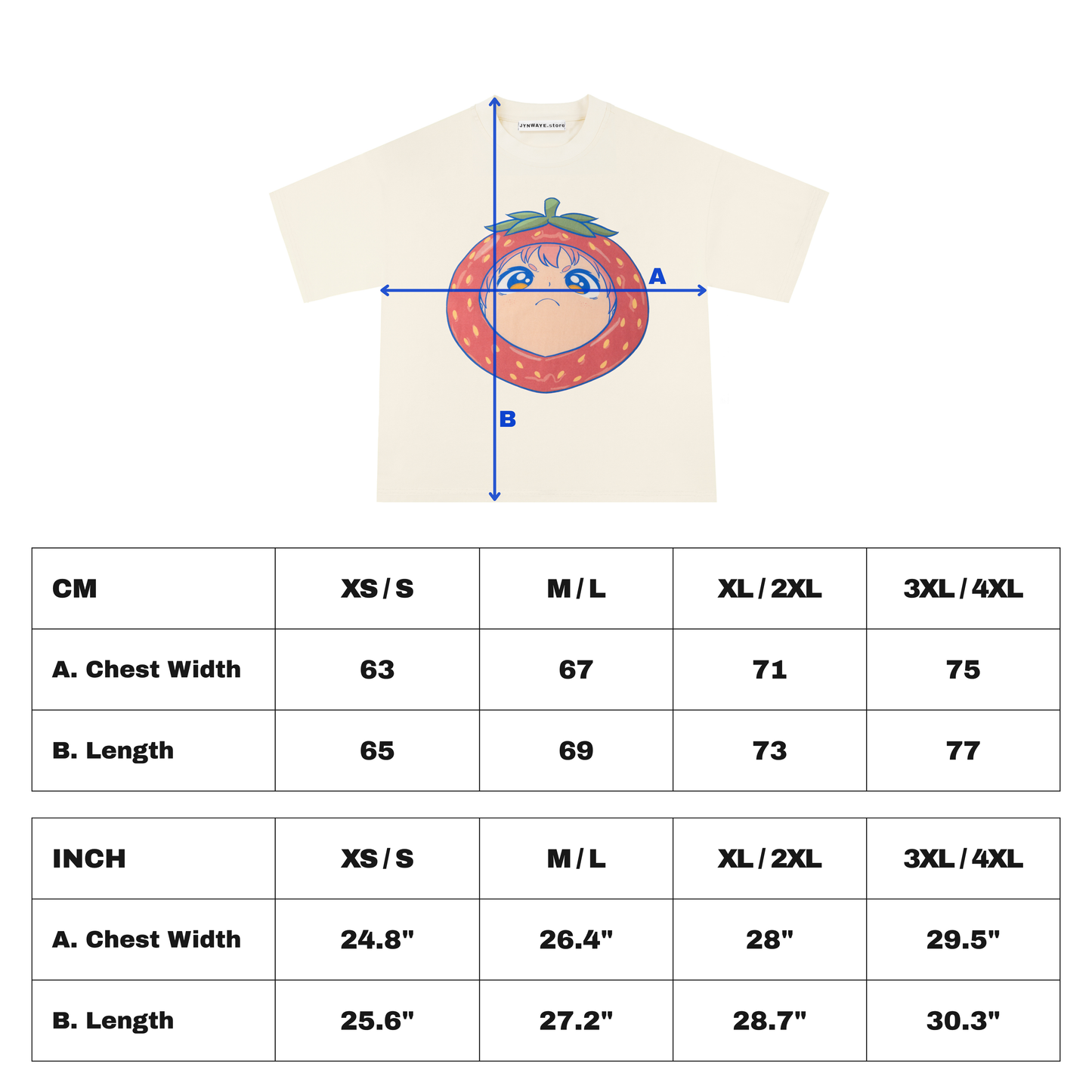 Strawberry Tee - Cream