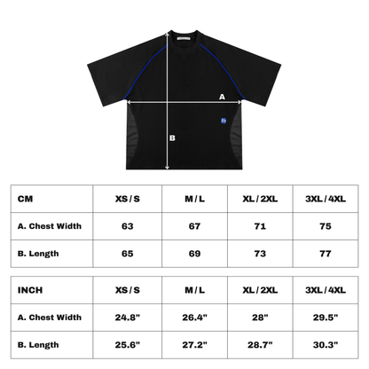 Transit Tee - Black / Cobalt