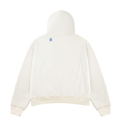 Cocoon Hoodie - Ivory / Cobalt